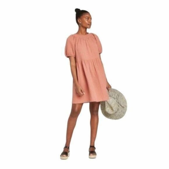 NEW Universal Thread Smocked Gauze Dress - Picture 1 of 6